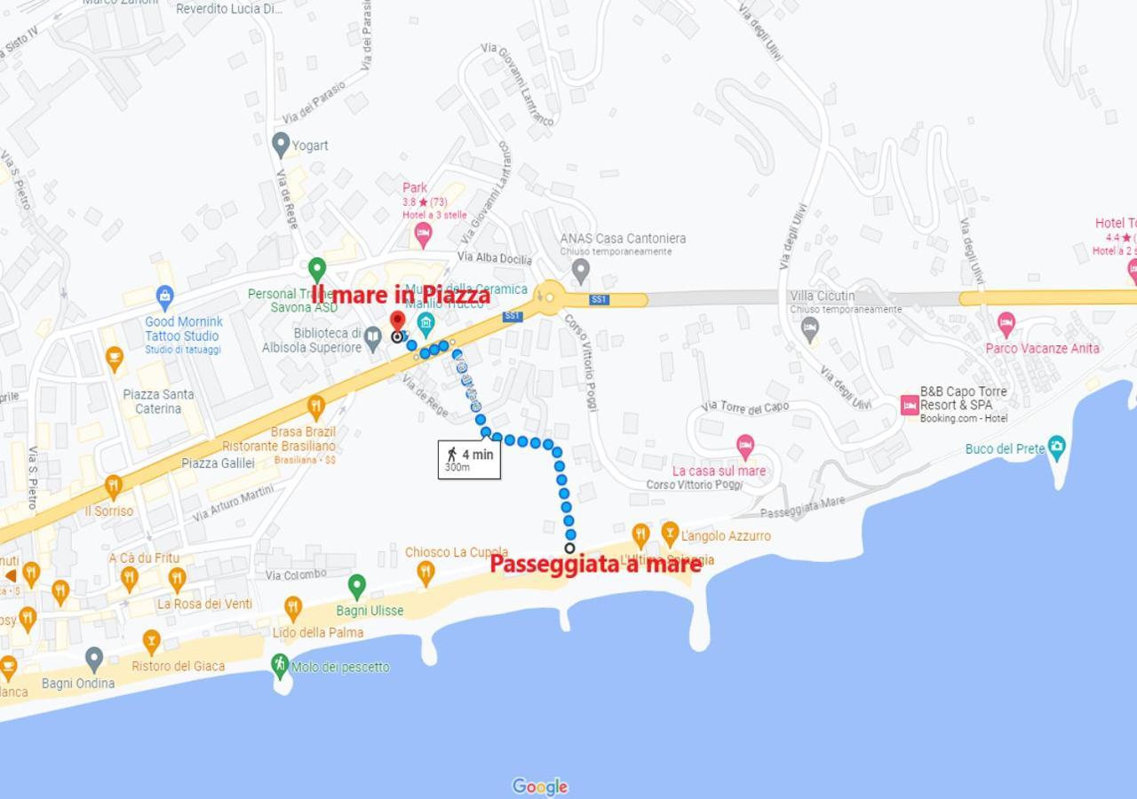 Il Mare In Piazza Lägenhet Albisola Superiore Exteriör bild